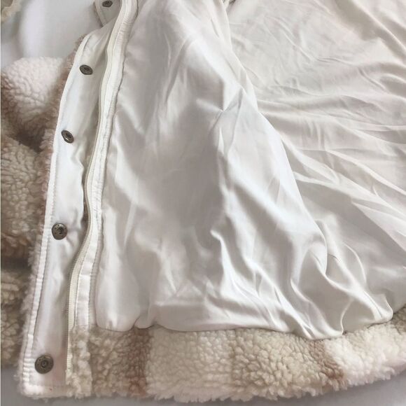 Michael Stars Sherpa Jacket Rose Plaid Teddy Jacket Size Large - Picture 11 of 16